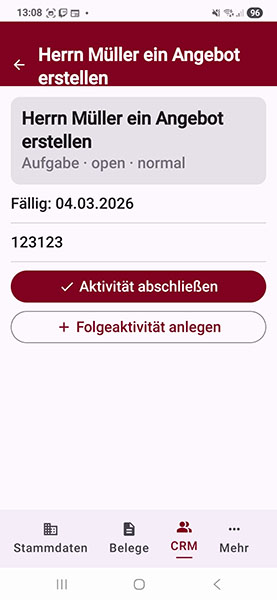Mobile App – Belege